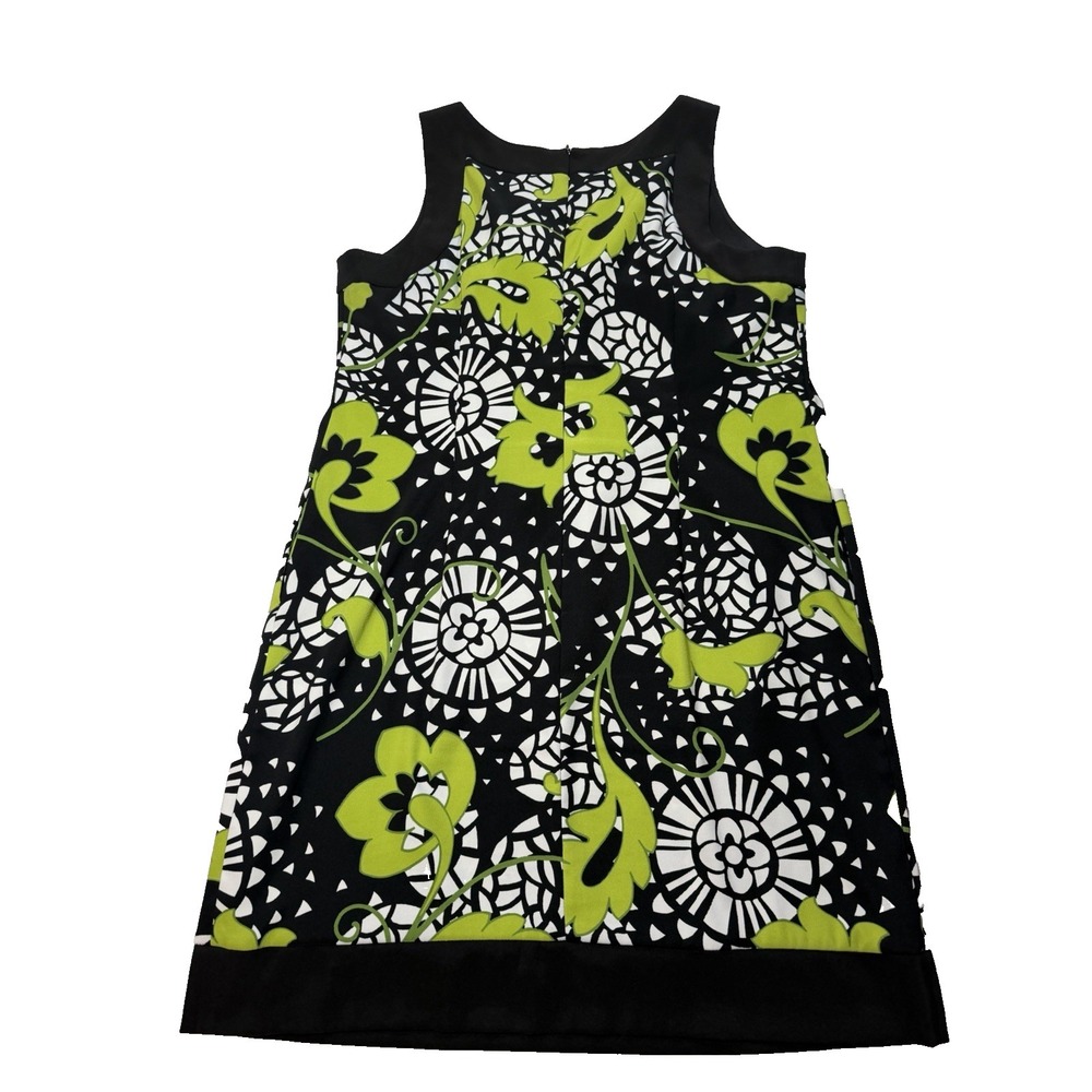 DRESSBARN Women's 16 Mod Floral Sleeveless Sheath Dress Size - Picture 7 of 13